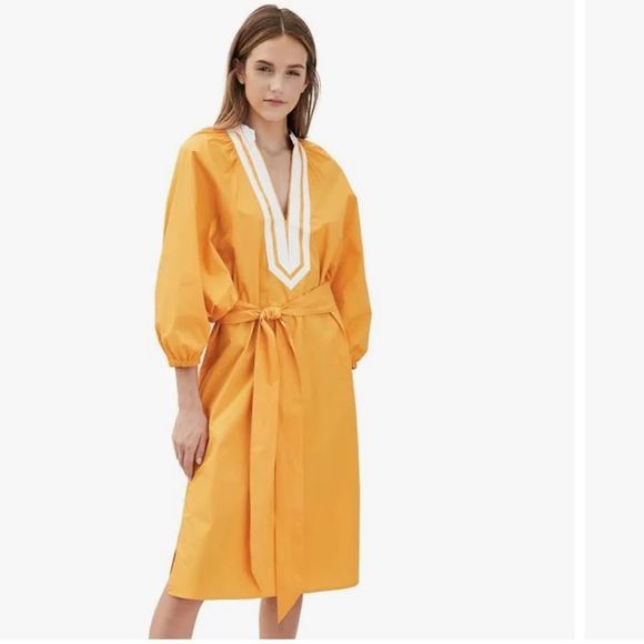 Tory Burch Dresses & Skirts - Tory Burch Womens Size Medium Yellow Puff Sleeve Dress
